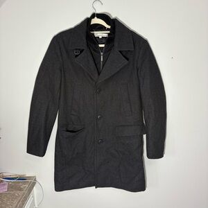 Kenneth Cole Charcoal Trench Coat